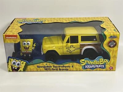 Spongebob Squarepants Figure 1973 Ford Bronco 1:24 Scale Jada 35467 - Image 1 of 4