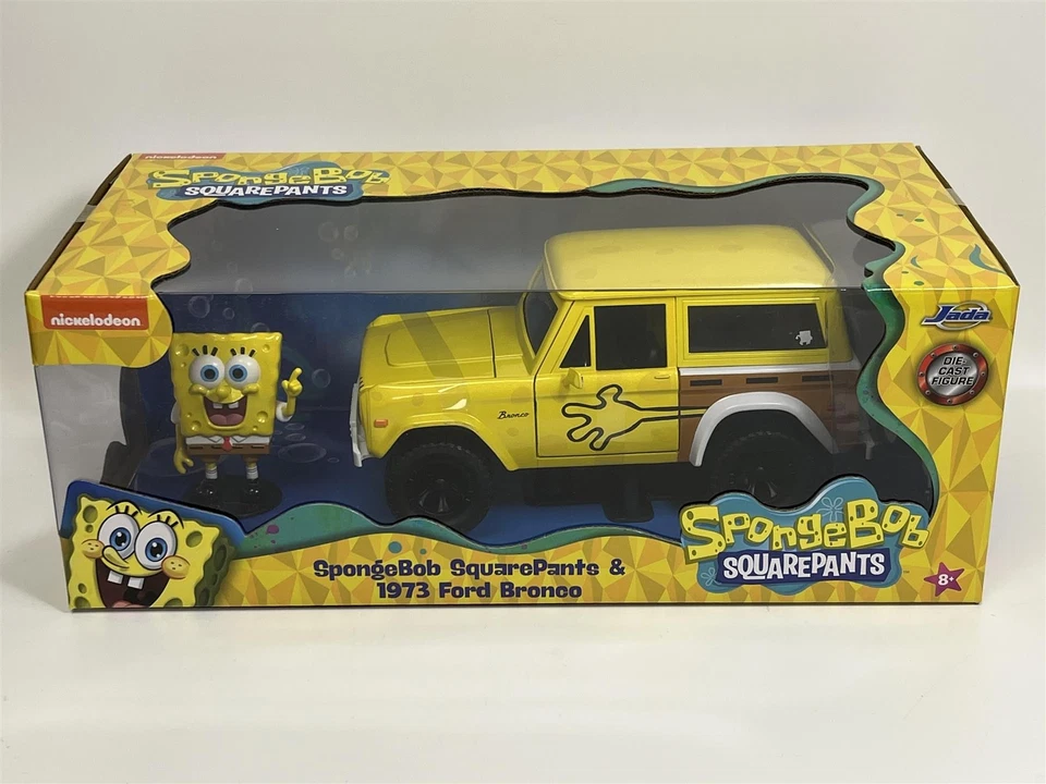 Spongebob Squarepants Figure 1973 Ford Bronco 1:24 Scale Jada 35467 - Image 1 of 4