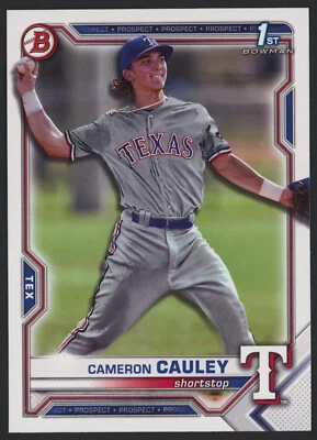 2021 Bowman Draft #BD-192 Cameron Cauley 1st Bowman Rangers - Image 1 of 4