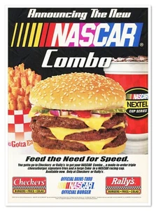 Pubblicità Stampa Dama NASCAR Combo Rally's 2005 Pagina Completa Pubblicità Ristorante - Foto 1 di 4