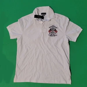 POLO Ralph Lauren Hombres Talla M Americana Blanco Nuevo con Etiquetas Bandera de Estados Unidos - Imagen 1 de 18