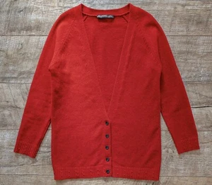 Balenciaga Knits Wool Cardigan Size 38 Terracotta / Red Button Sweater - Picture 1 of 11