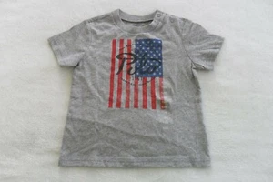 Ralph Lauren Polo BANDERA DE EE. UU. CAMISETA JERSEY DE ALGODÓN Camisa con Logotipo Gráfico ~ NIÑOS talla 12M ~ nuevo con etiquetas ~ - Imagen 1 de 5