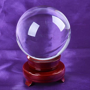 LONGWIN 120MM Bola de Cristal Transparente Meditación Vidrio Esfera Foto Soporte Libre - Imagen 1 de 8