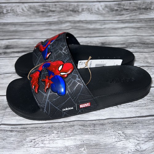 Adidas Marvel Spider Man Adilette Piscina Scivoli Sportivi Nero Rosso