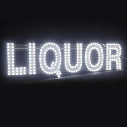 LED LIQUOR SIGN (7X30") 5000K for Bar, Man Cave, Pub, or Store - Image 1 of 1