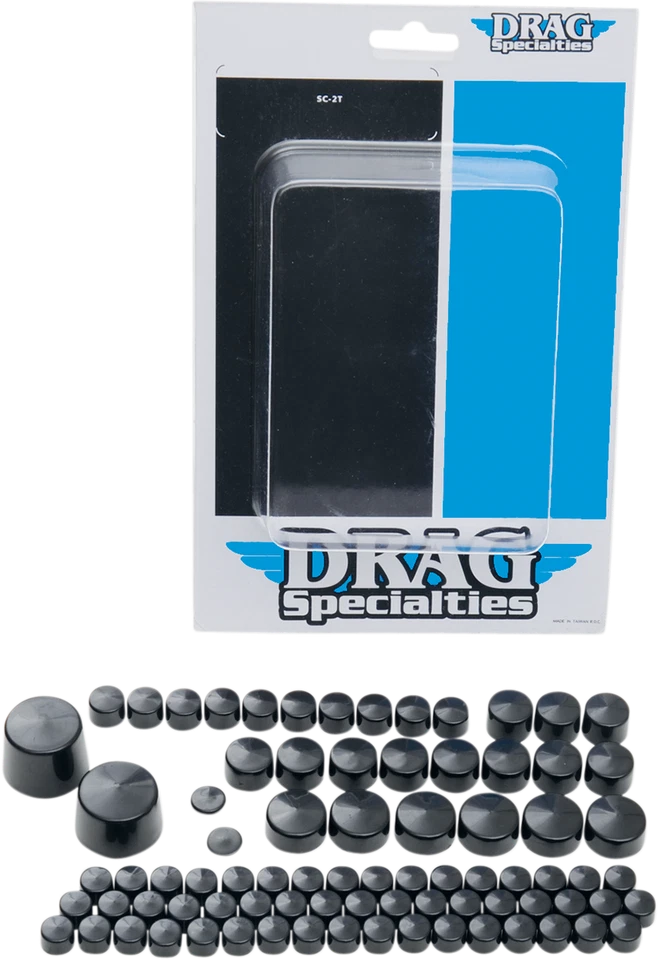 Cubiertas de pernos Drag Specialties - Harley Davidson negras - 2401-0709 Foto 1 de 1