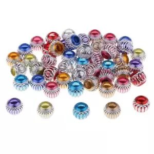 100pz Colori Delicati Intagliati Ovali/Lanterna Perline Alluminio Fai Da Te Accessori Perline - Foto 1 di 8