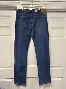 Jeans Levi's uomo grande e alto 505 regular fit blu 40W x 36L nuovo con etichetta - Foto 1 di 12