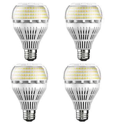 250W Equivalent LED Light Bulb 3000LM 5000K Clear White Energy Efficient 4 pcs - Image 1 of 4