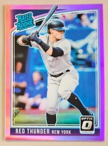 2018 Donruss Optic Red Thunder #33 Clint Frazier Rated Rookie Pink Holo Prizm - Picture 1 of 1