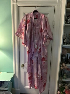 Geisha Costume Adult Kimono  Halloween Fancy Dress OS One Size - Image 1 of 4