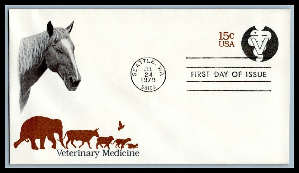 US FDC # U595 15c Veterinary Medicine Fleetwood   1979, 9g868 - Image 1 of 1