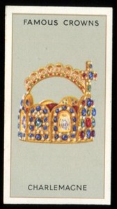 Tobacco Card, Godfrey Phillips, FAMOUS CROWNS, 1938, Charlemagne, #9