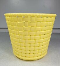 Gensini Yellow Plastic Weaved Planter  - Basket - Trash Can Italy Very Nice