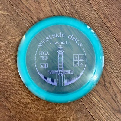 USED Westside Discs VIP Sword 176g Teal Purple Foil Driver Golf Disc - Image 1 of 2