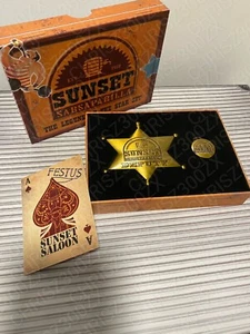 Fallout Sunset Sarsaparilla GID Dark Bottle Cap Necklace Poker Card Deputy Badge - Picture 1 of 12