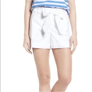 Draper James Women's Size 10 Sadie Shorts in Willow White Cotton Belted Bow NWT - Picture 1 of 7