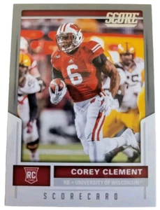 2017 Score Scorecard #355 Corey Clement Wisconsin Badgers Football Card (D2 - Picture 1 of 2