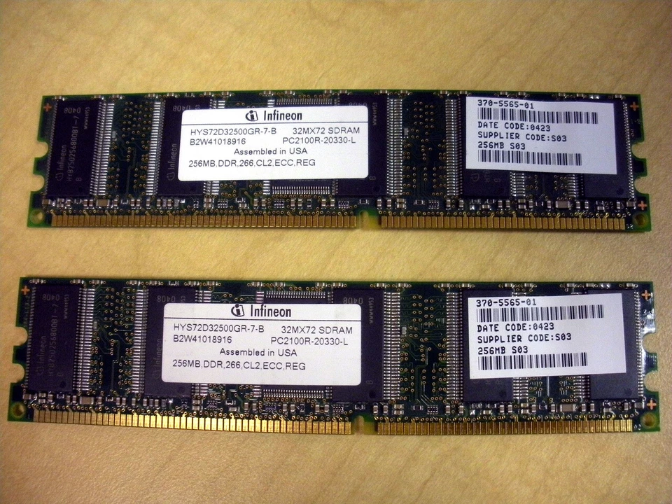 Sun X7402A 512MB (2x 256MB) Memory Kit 370-5565 - Image 1 of 1