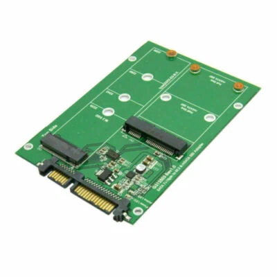 M.2 NGFF B/M-key Mini MSATA 2 Lane & mSATA SSD to SATA 3.0 III Adapter SATA - Image 1 of 4