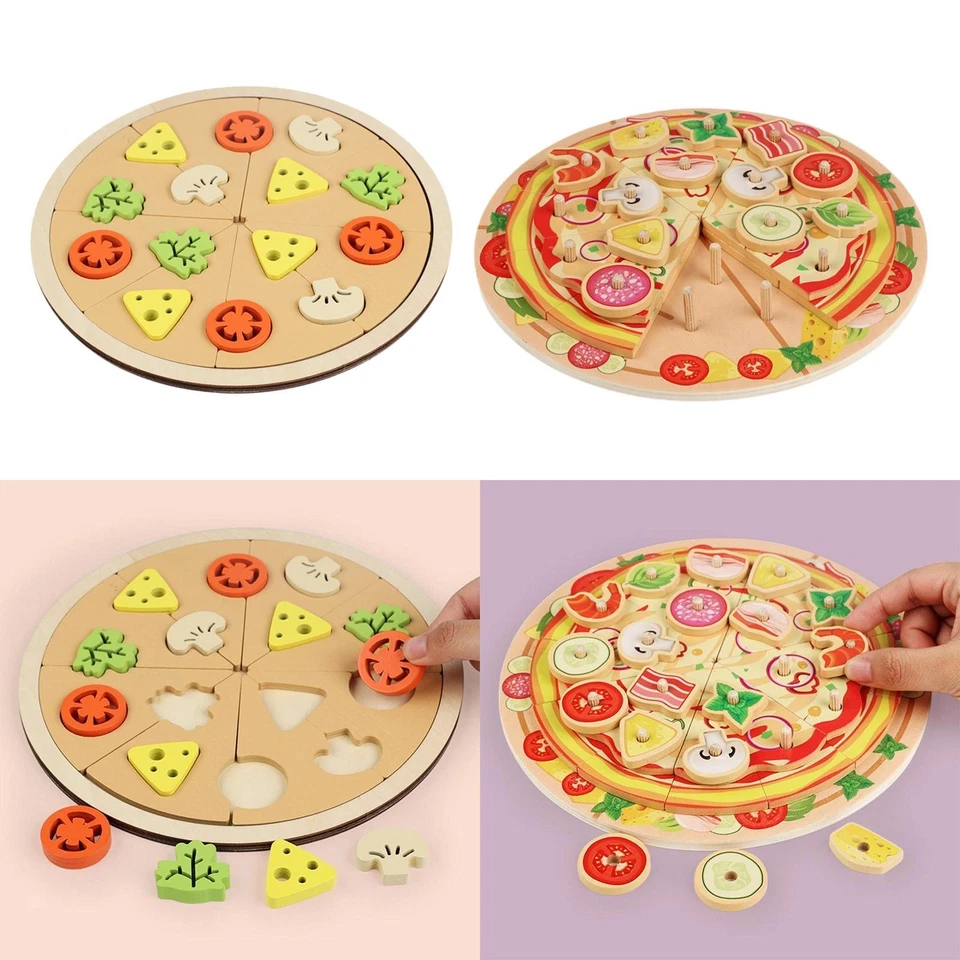 Juego de pizza de madera juego de rol para niños de 3+ años Foto 1 de 1