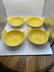 Four World Market Yellow Chicken Bowles Pre Owned - Picture 1 of 4