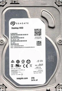 ST3000DM003 P/N: 2AE16L-568 F/W: 0001 WU WDH2 MAR 2017 Seagate 3TB - Picture 1 of 2