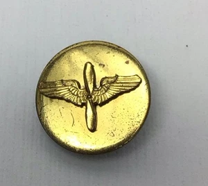 WWII WW2 US Army Air Corps Enlisted Collar Disc Screw Back Military Insignia Pin - Picture 1 of 2