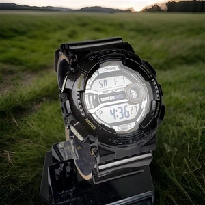RELOJ CASIO G-SHOCK ILUMINATOR GD-110 DUAL TIME NEGRO HOMBRE BATERÍA NUEVA  - Imagen 1 de 10