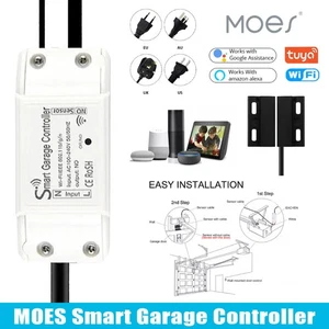 With Alexa Google APP MOES WiFi Smart Garage Door Opener Controller Switch Alarm - Picture 1 of 19