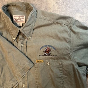 Camisa Woolrich Para Hombre XL Porcupine Mountains State Park Verde Algodón Con Botones - Imagen 1 de 8