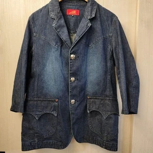 Indian Motorcycle Denim Coverall 2 Pockets 8/8 Sleeve Length - Blue Jean - - Picture 1 of 8