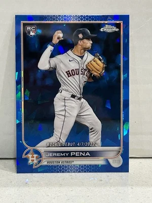 2022 Topps Chrome Sapphire Update Jeremy Pena Rookie Debut US276 Astros - Image 1 of 2