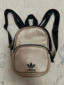 Adidas Originals Mini Backpack Rose Gold Women’s/ Small Faux Leather - Picture 1 of 7