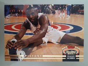 1992-93 Topps Stadium Club Isaiah Morris Rookie #345 Detroit Pistons B NBA - Bild 1 von 2