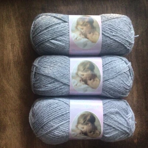 Lot Of 3/Mary Maxim Baby’s Best/Grey/171 yds Each/New - Picture 1 of 4