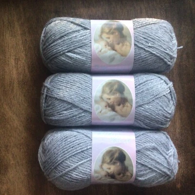 Lot Of 3/Mary Maxim Baby’s Best/Grey/171 yds Each/New - Image 1 of 4