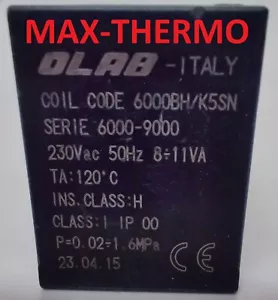ODE COIL LBA replace Olab 6000BH/K5SN solenoid valve coil 230 V 50 Hz - Picture 1 of 6