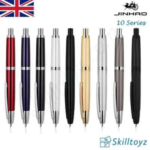 Jinhao 10 Series Press Retractable Fountain Pen & ink converter F/EF Nib UK Shop - Picture 1 of 28