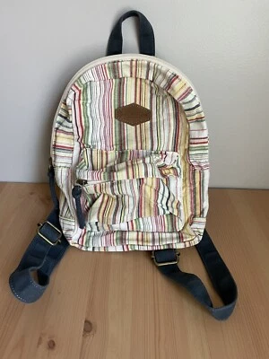 Mochila Quicksilver Mini Mamá Pequeña Organizadora Escuela Bolsa de Viaje Rayas Boho Foto 1 de 2