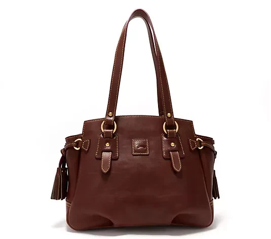 Dooney & Bourke Florentine Leather Small Winged Shopper Chestnut, bag A626470 - Image 1 of 4