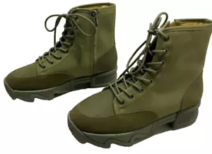 iRi Women's AROM Lace-Up boots Size 11 Lightweight Zipper Cushioned Lined Green - Picture 1 of 10