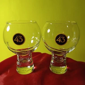 Pair of Licor 43 Barware Glasses Spanish Liqueur Cocktail Beer Drinking Goblets - Picture 1 of 1