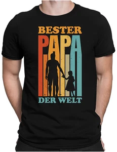 Bester Papa der Welt | Herren Fun T-Shirt S bis 4XL Vater Vatertag Geschenk Opa - Picture 1 of 14