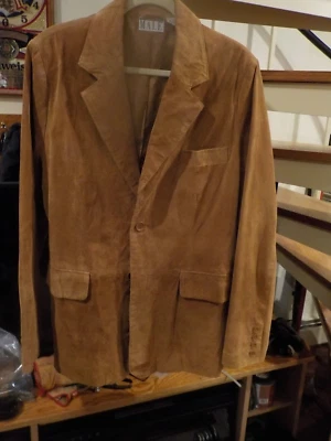 International Male Men's Large Suede Western Sport Coat Jacket Light Brown - Image 1 of 3
