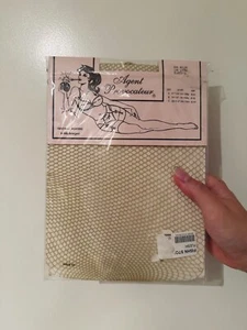 Agent Provocateur Vintage Beige Nude Fishnet Thigh Highs Stockings Medium - Picture 1 of 5