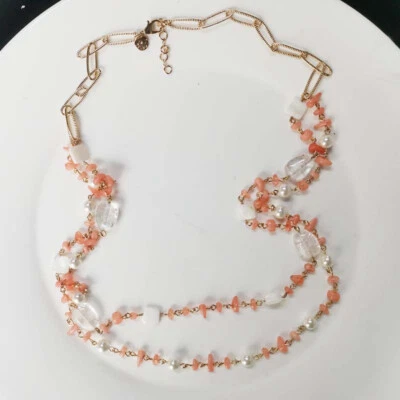 Nuevo collar de 30" con cuentas Talbots de doble hebra regalo moda mujeres fiesta joyería Foto 1 de 3