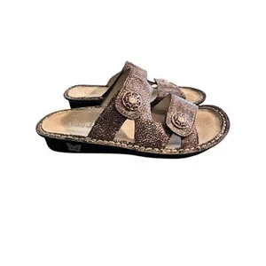 Alegria Violette Womens Black Chirpy Pewter Sandals VIO-935 Size US9/EUR 39 - Picture 1 of 9