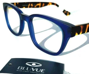 BLAUES LICHT Blockiercomputer Mode Leser Brille TORTOLA Marineblau Tiger 1000 99 - Bild 1 von 12
